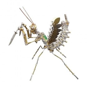 Fabroz Puzzle 3D en métal Steampunk Insecte Modèle Kit de construction, 350 pièces 3D Métal Mantis Kit de modélisation Puzzle