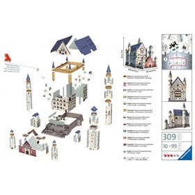 Ravensburger - 12573 - Puzzle 3D Building - 216 Pièces - Neuschwanstein