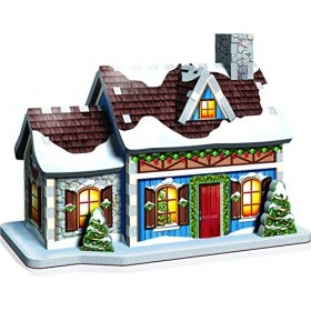 Wrebbit Puzzle 3D Village de Noël 116&nbsp;pièces de Grande Taille
