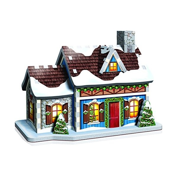 Wrebbit Puzzle 3D Village de Noël 116 pièces de Grande Taille