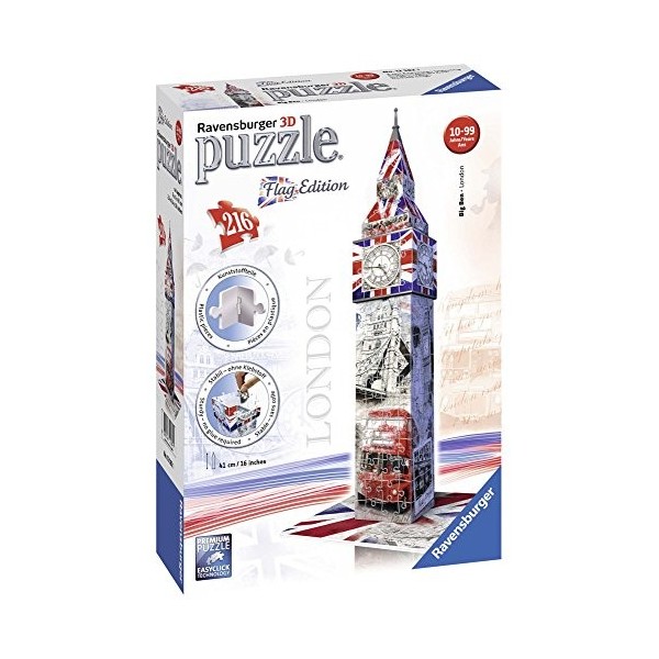 Ravensburger - 12582 - Puzzle 3D - Big Ben Flag - 216 Pièces