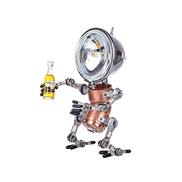 JoyMate Puzzle en métal 3D pour adultes, tête courbée mécanique 3D en métal, jouet Steampunk décoratif, cadeau pour homme