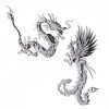 GUDAN Puzzle 3D en métal - 200 pièces - Bricolage argenté avec dragons et phénix - Créatures mythologiques orientales - Cadea