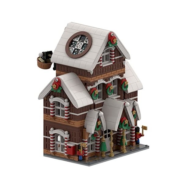 SRYC Briques de construction modulaire pour maison de Noël, atelier de Père Noël, 2039 pièces, kit de modélisme compatible av