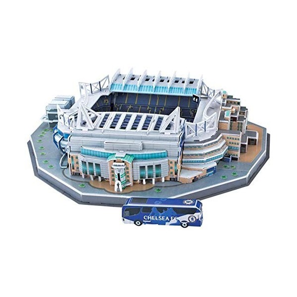 CMO Stade 3D Puzzle ， Modèle de Stade de Chelsea Stamford Bridge Puzzle Puzzle de Bricolage Souvenir, Ensemble de 3 pièces 1