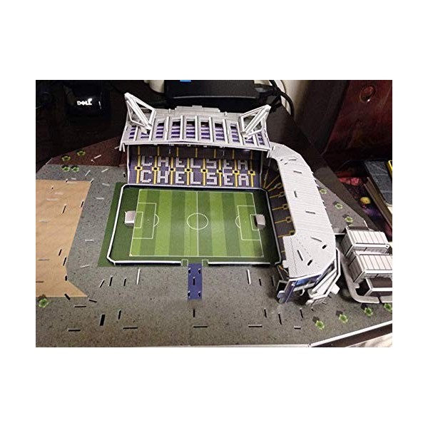 CMO Stade 3D Puzzle ， Modèle de Stade de Chelsea Stamford Bridge Puzzle Puzzle de Bricolage Souvenir, Ensemble de 3 pièces 1