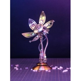 Kits de modèles de puzzle en métal 3D, puzzles 3D de fleurs mécaniques pour adultes, kits de modèles en métal 215 pièces, bri