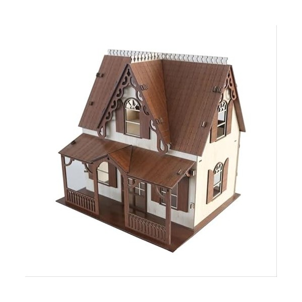 Puzzle 3D en bois - Maison modèle Anne Shirley - Fabriqué en MDF de 3 mm incolore 