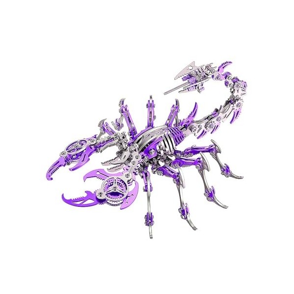 Puzzle 3D en métal - Scorpion King - Kit de modélisation mécanique - Pour adultes - Miniatures dinsectes sophistiqués - Joue