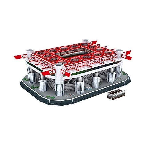 CMO Stade 3D Puzzle， Modèle de Stade du Milan AC San Siro Sports, Casse-tête Souvenir 14"X 11" X 4" 