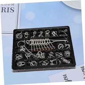 Toyvian 75 Pièces Bague Chinoise Puzzle 3D pour Adultes Puzzle Danneau De Fil Cube De Serpent Verrouillage De Déverrouillage