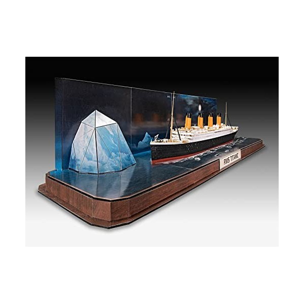 Revell-5599 Revell 05599 RMS Titanic + Puzzle 3D Iceberg modèle Bateau à Construire 1:600, RV05599, Multicolore