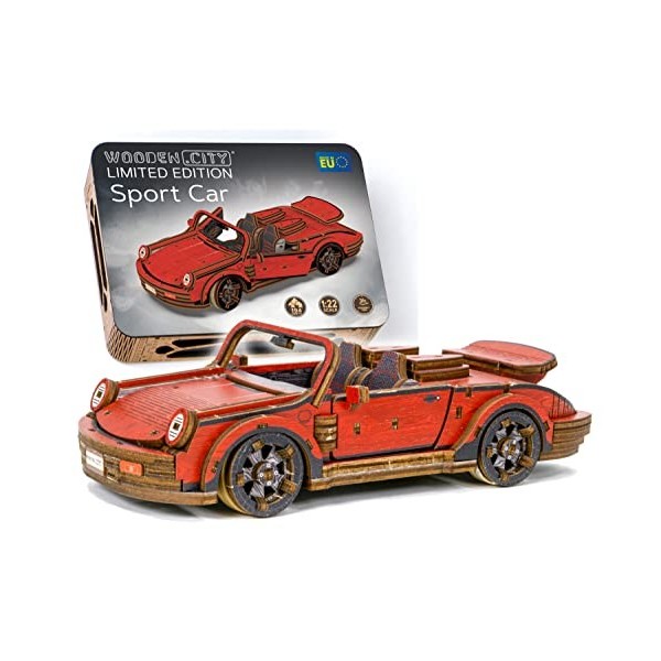 Wooden.City Vintage Cars Sport Car Limited Edition - Kits De Maquettes en Bois 3D pour Adultes pour Construire des Voitures -