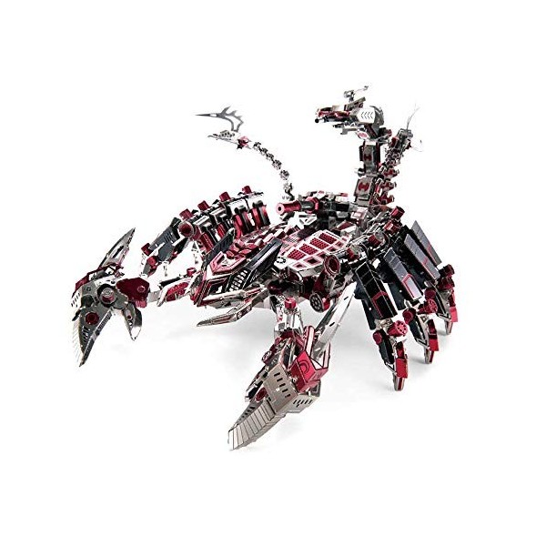 Microworld D003 Puzzle 3D en métal Motif scorpion Rouge