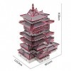 Piececool Puzzle 3D en Metal pour Adulte-Yuewang Tower Kits de Modélisme en Métal Construction Metallique Kit 298 Pièces