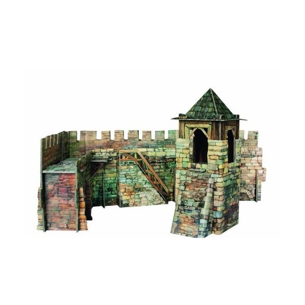 Keranova keranova286 39 x 7 x 15 cm Papier Clever médiéval Town Fortress Mur 3D Puzzle