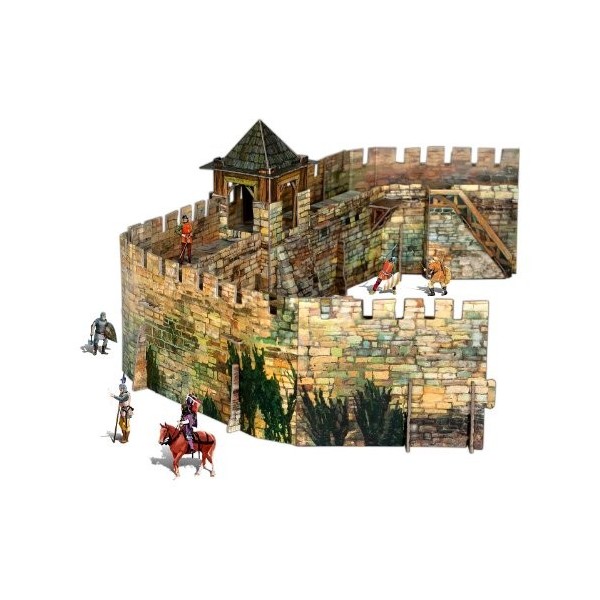 Keranova keranova286 39 x 7 x 15 cm Papier Clever médiéval Town Fortress Mur 3D Puzzle