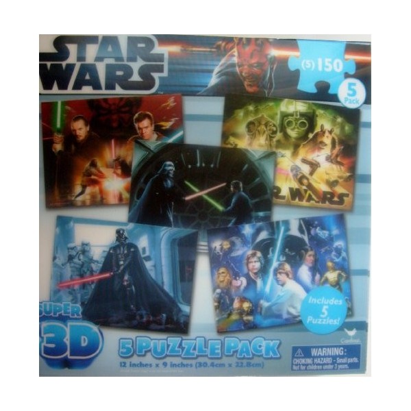 Star Wars Lot de 5 Puzzles 3D Assortis