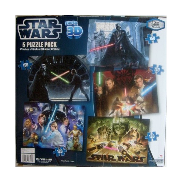 Star Wars Lot de 5 Puzzles 3D Assortis