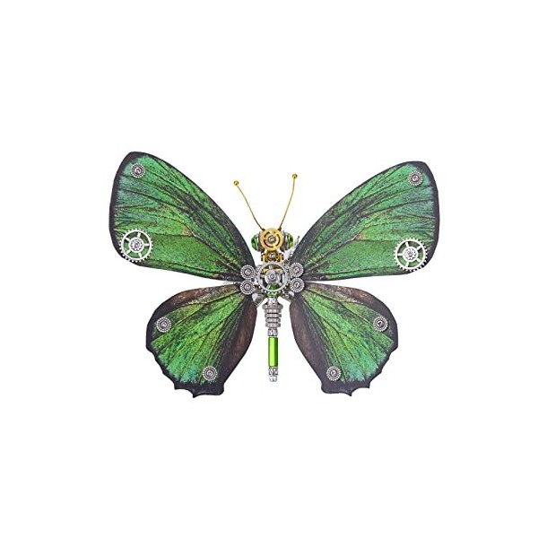 AMOC Puzzle 3D papillon en métal, rétro, steampunk 3D, Chrysozephyrus DIY 150 pièces+ 