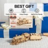 RoWood Puzzle 3D en bois pour adultes et adolescents - Kits de construction de train mécanique à léchelle - Prime Steam Expr