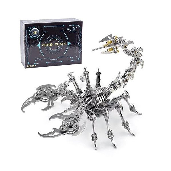 EASYTAB Puzzle 3D en métal Scorpion, modèle de roi Scorpion, animal mécanique Steampunk, puzzle 3D en métal adulte, unique, 2