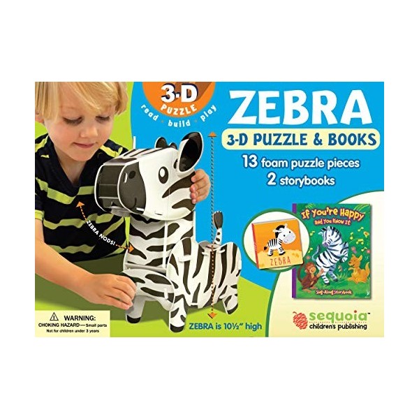 Zebra: Wildlife 3D Puzzle and Books