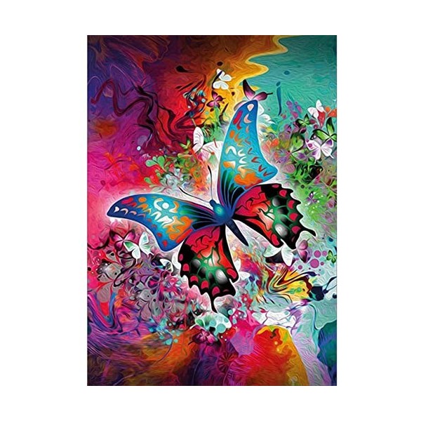 Puzzle pour Adulte de 2000 Pièces Color butterfly,2000 Puzzle 3D Abstrait Casse-tête de Bricolage avec Impression Haute Défin