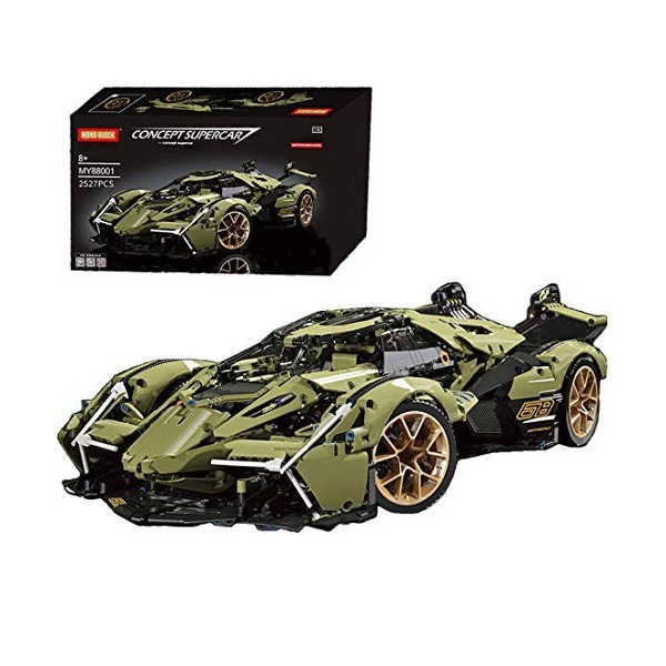 SRYC Technique Voiture de course - Blocs de construction - Technique 1/8 MOC - Briques de serrage - Technique télécommandée -