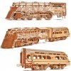 Wood Trick Atlantic Express Train Puzzles en Bois 3D à Construire pour Adultes et Enfants - Parcours jusquà 2,7 m - Kit de M