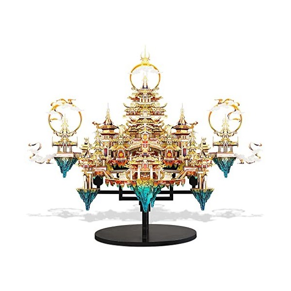 Piececool Puzzle 3D Metal pour Adulte-Lingxiao Palais Maquette 3D DIY Kit Maquette de Construction Adulte Cadeaux pour Adulte