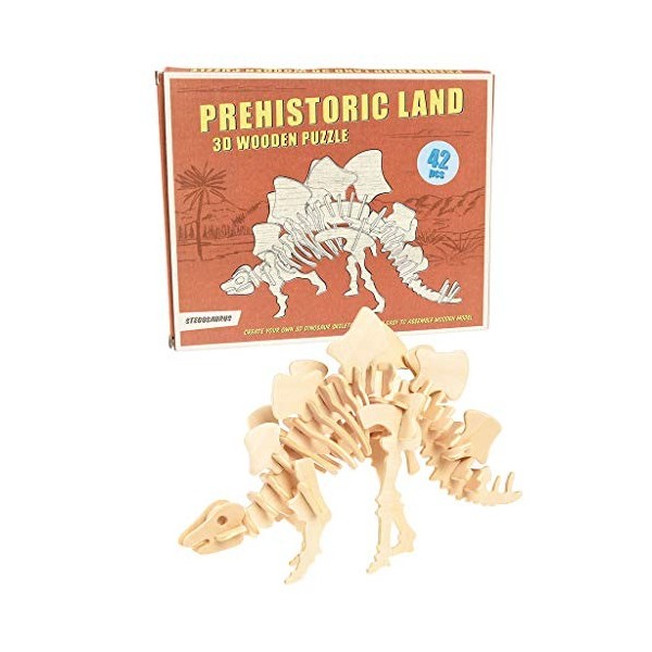 Rex London Make Your Own Stegosaurus 3d Wooden Puzzle