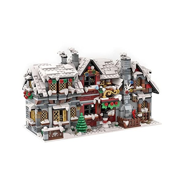 SRYC Blocs de construction modulaires pour maison de Noël, modèle de maison dhiver, MOC Architecture Modulaire Maison Kit de