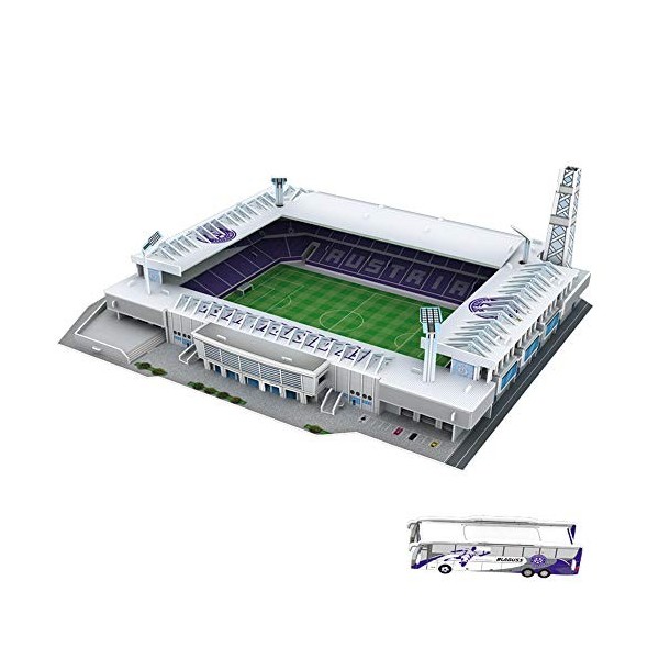 CMO Modèle de Puzzle en Papier Sport 3D, Jouets et Cadeaux pour Enfants FK Austria Wien Stadium, 15,7 Pouces × 12,8 Pouces × 