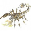 UpGLeuch Puzzle 3D Métal Adultes Scorpion, Modèles 3D Métal avec Trop, Puzzle en Métal 3D Animaux, Cadeaux Jouet pour Adultes