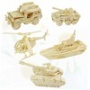 Totority 10 Pièces Jouets Ensemble de Jeu en Bois scie sauteuse énigmes des modèles Jouet Casse-tête 3D Jouet de modèle de Pu