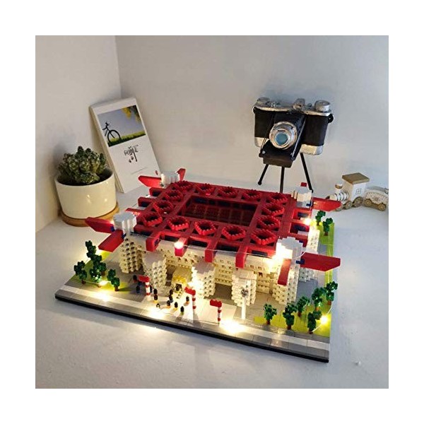 SDBRKYH Terrain de Football Modèle Décoration, Giuseppe Meazza San Siro Stadium 3D Puzzle Building Block Puzzle Collection Jo