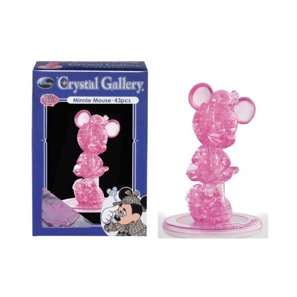 Disney CRYSTAL GALLERY PETIT FRIENDS Minnie Mouse 3D Puzzle Pink 