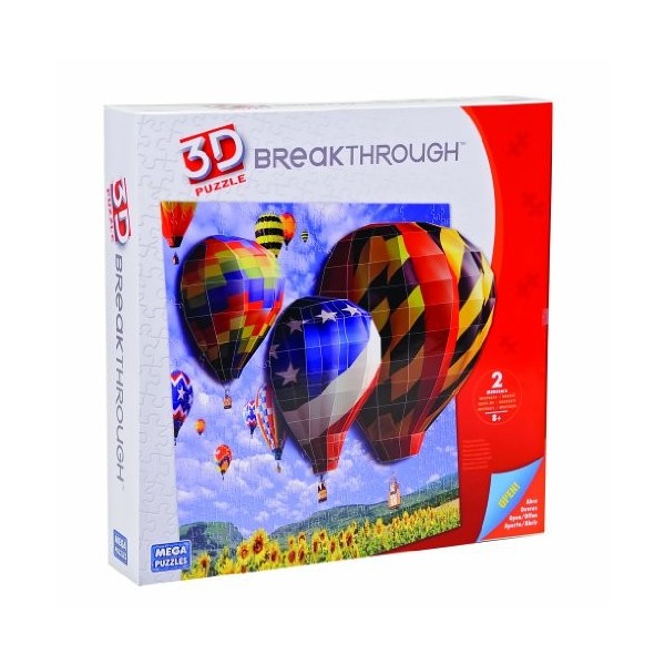 Megabloks - 50669EAG-4 - Jeu de Construction - Breakthrough Puzzle 3D - Montgolfières - Niveau 2