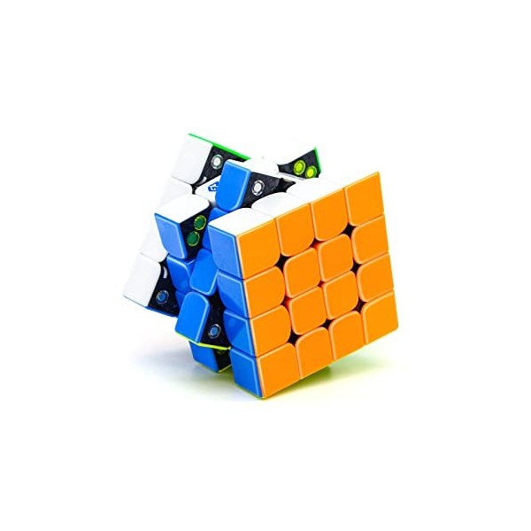 Gan 460 M - Cube de vitesse 4x4 Puzzle sans autocollant Jouet magique, jouet puzzle cube magnétique 4x4