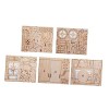 Abaodam 3 Pièces Casse-tête en Bois Puzzle 3D Casse-tête 3D scie sauteuse Ensemble de Jeu en Bois Puzzle dassemblage 3D Puzz