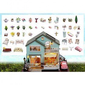 La Vida en Led DIY Maison avec Porche et Garage Puzzle 3D avec lumière et Musique DIY Porch House 