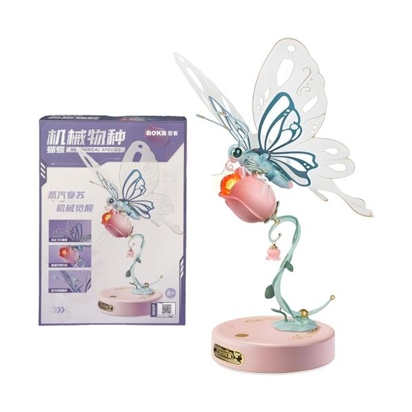 Puzzle animal 3D papillon modèle adulte kit de montage anti-stress métal insectes mécanique jouets pour la fête des mères cad