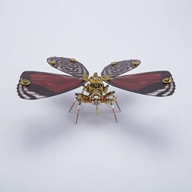 JEBU Kit de modèle 3D en métal pour adultes, puzzle 3D en métal à faire soi-même, modèle papillon, 150 pièces, puzzle 3D à fa