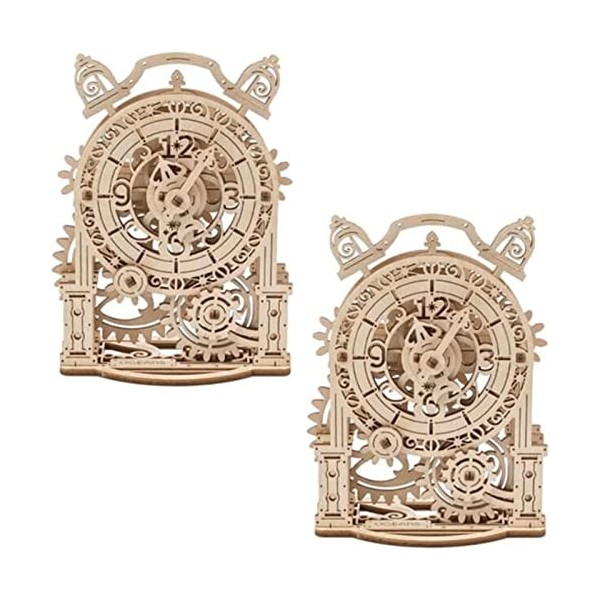 Puzzle 3D Puzzle 3D Rétro Mécanique Réveil Puzzle Puzzle en Bois Mech Gear Modèle Kit pour Adultes et Adolescents Piece Puzzl