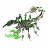 KeepDo Modèle 3D en métal - Scorpion mécanique - Modèle roi - 200 pièces - Puzzle 3D - Jouet de construction - Découpe laser 
