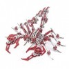 Novaray Lot de 300 puzzles en métal 3D Scorpion Roi Kit, ornements cadeaux Scorpion en métal Kit puzzle 3D - Rouge