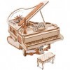 Puzzle en Bois 3D Magic Piano - Boîte à Musique Kit de Maquette pour Adultes - Maquette Mécanique Jeux de Construction - 223p