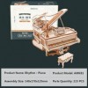 Puzzle en Bois 3D Magic Piano - Boîte à Musique Kit de Maquette pour Adultes - Maquette Mécanique Jeux de Construction - 223p