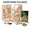 National Geographic Construction Model Kit – Build 3 Wooden 3D Puzzle Models, Learn About Da Vinci’s Improved Designs, Craft 